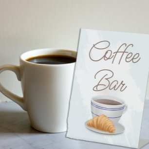 Signe De Table Bar à café pour enterrement de vie de jeune fille