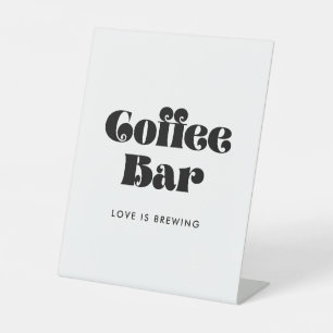 Signe De Table Bar à café vintage rétro Script