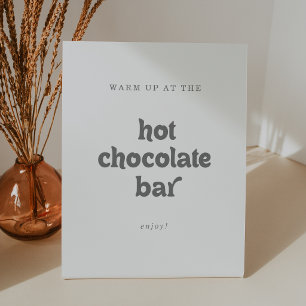 Signe De Table Bar à chocolat chaud simple et formel