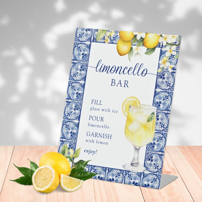 Signe De Table Bar à Limoncello Main Squeeze Lemons (Créateur téléchargé)