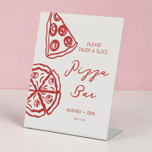 Signe De Table Bar à pizza sur le thème de la pizza That's Amore