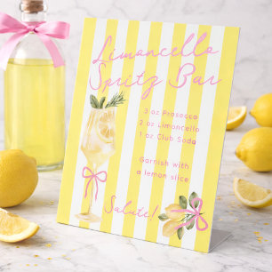 Signe De Table Bar à Spritz au Limoncello Italien Lemon de Yellow