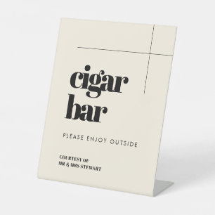 Signe De Table Bar Cigar mariage simple, élégant et chic