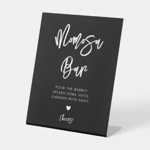 Signe De Table Bar contemporain noir Momosa