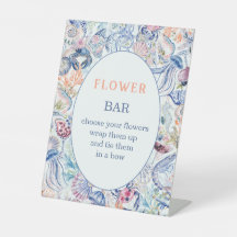 Bar de fleurs de mariage en coquillages de chinois