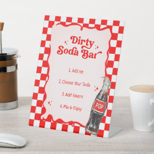 Signe De Table Bar de soda sale pour une baby shower