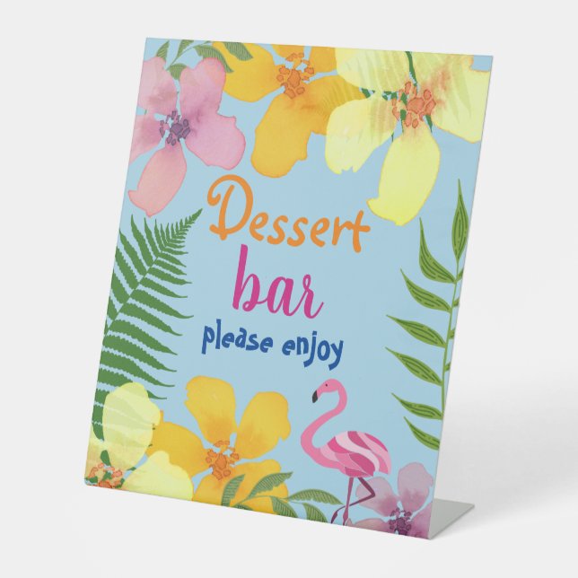 Signe De Table Bar-dessert Luau (Recto)