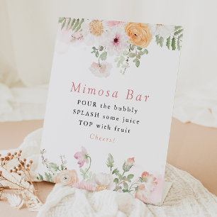 Signe De Table Bar Jane Blush Fleurs et Mimosa Prosecco