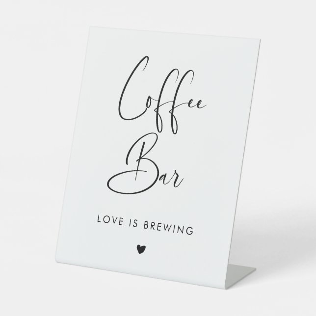 Signe De Table Bar mariage élégant et moderne (Recto)