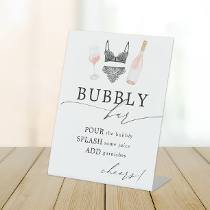 Signe De Table Barre Bubbly Rosé et Lingerie