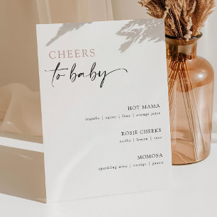 Signe De Table Barre de cocktails minimaliste pour le Baby shower