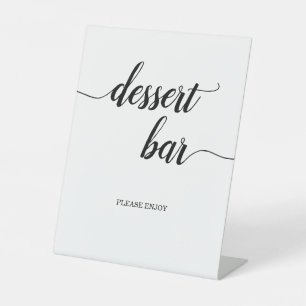 Signe De Table Barre de dessert Mariage de script de calligraphie