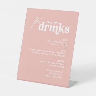 Signe De Table Barre Mariage rose doux