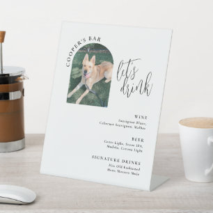 Signe De Table Barre Menu avec Animaux de compagnie Photo Signal 