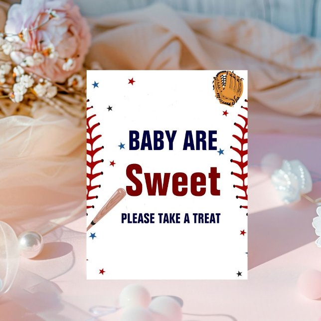 Signe De Table Baseball Sport bébé sont doux baby shower faveur (Créateur téléchargé)