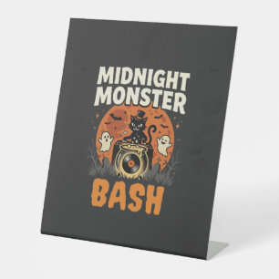 Signe De Table Bash de monstres de minuit d'Halloween