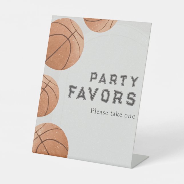 Signe De Table Basketball Boy's Birthday Party Favors Table (Recto)
