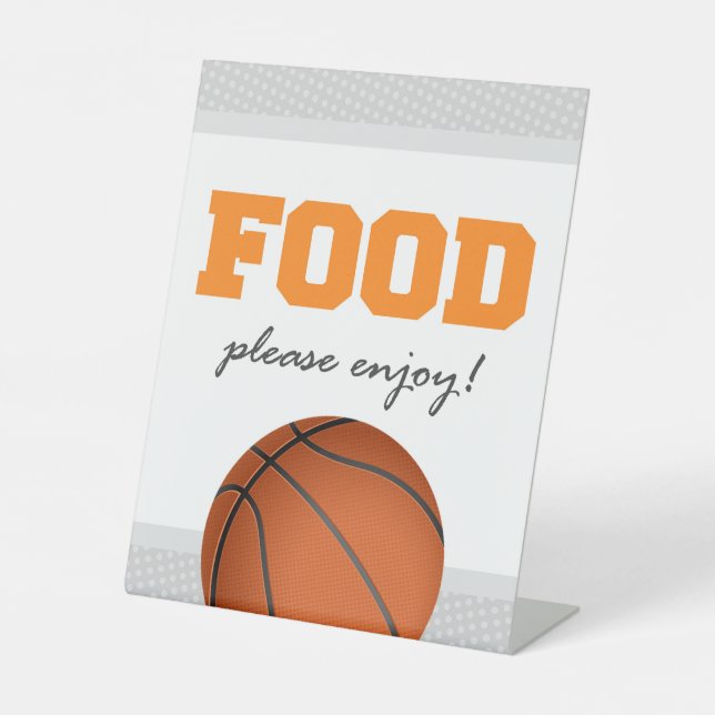 Signe De Table Basketball Party nourriture Signé pour Anniversair (Recto)