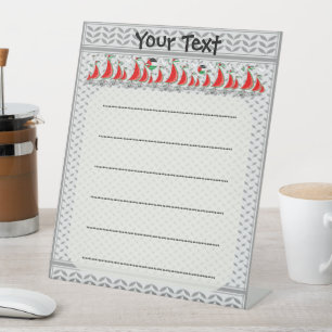 Signe De Table Bateaux de la Flottille de la Liberté Mondiale à G