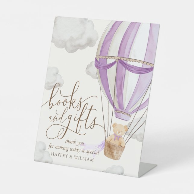 Signe De Table Bearly Wait Pink Livres et Cadeaux Baby shower (Recto)