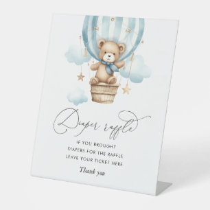 Signe De Table bearly wait teddy ours baby shower diaper tombole