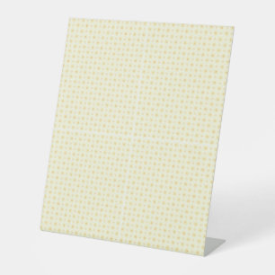 Signe De Table Beaux cercles jaunes sur Arrière - plan blanc