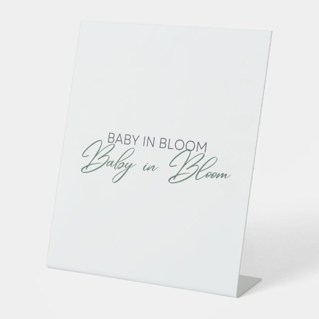 Signe De Table Bébé en fleur - Le souffle du bébé (Recto)