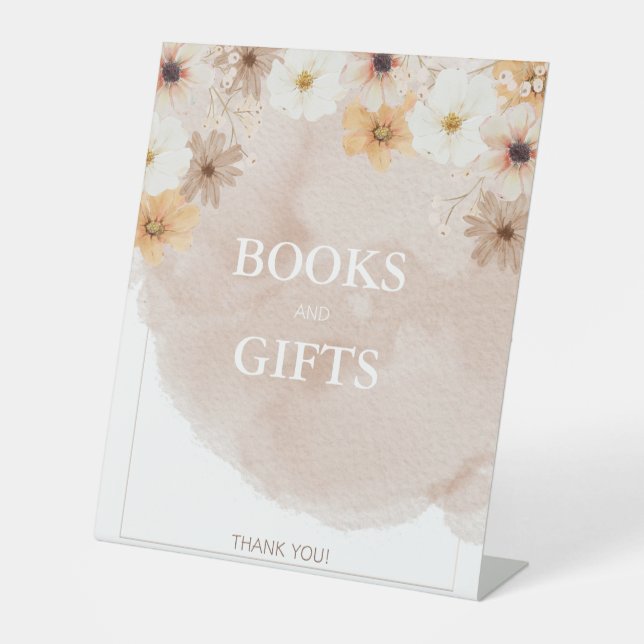 Signe De Table Bébé en Fleur Pedestal (Recto)