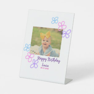 Signe De Table Bébé enfants 1er anniversaire ajouter le nom date 