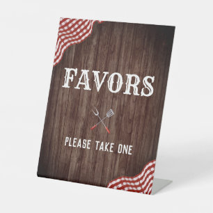 Signe De Table Bébé Q Coed Douche BBQ Décorations Favoriser Signa