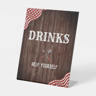 Signe De Table Bébé Q Jardin Décorations barbecue Boissons Signal