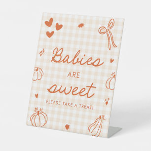Signe De Table Bébés Citrouille Un Peu Orange D'automne Sont Mign