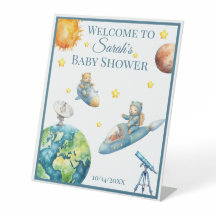 Bébés Ours en Peluche dans l'Espace Baby Shower