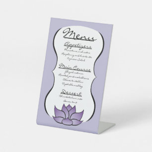 Signe De Table Belle Lotus dans le cou pourpre