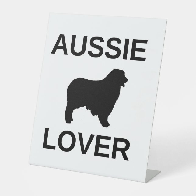 Signe De Table berger australien aussie amant (Recto)