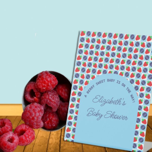 Signe De Table Berry Sweet Baby shower (Créateur téléchargé)