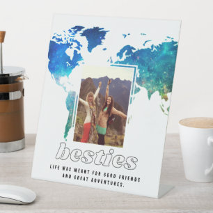 Signe De Table Besties Carte photo Meilleur devis d'ami