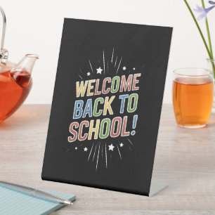 Signe De Table Bienvenue à l'école Professeur Premier Jour d'écol