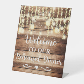 Signe De Table Bienvenue à notre Mariage du dîner de répétition