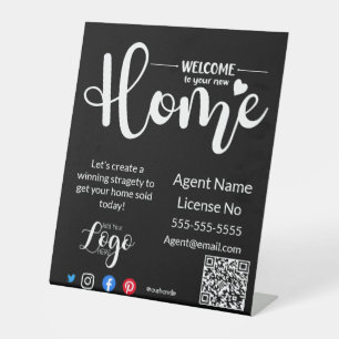 Signe De Table Bienvenue dans votre nouvelle maison ouverte