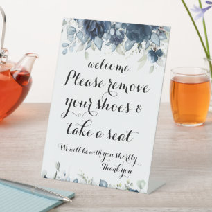 Signe De Table Bienvenue S'Il Vous Plaît Enlever Vos Chaussures S