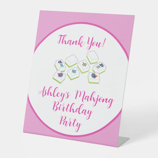 Signe De Table Birthday Mahjong PERSONALIZE (Recto)