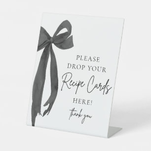 Signe De Table Black Bow Partager une Fête des mariées de carte d
