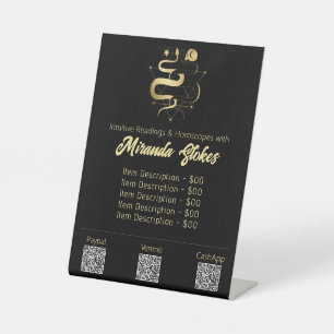 Signe De Table Black & Gold Twin Snakes Gothique Tarot Tarifs