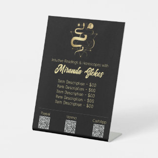 Signe De Table Black & Gold Twin Snakes Gothique Tarot Tarifs