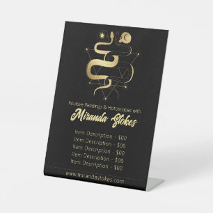Signe De Table Black & Gold Twin Snakes Gothique Tarot Tarifs