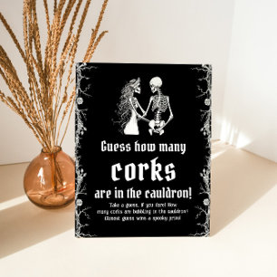 Signe De Table Black Gothic Halloween Devinez Combien De Corks Je