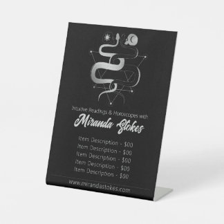 Signe De Table Black & Silver Twin Snakes Gothique Tarot Tarifs