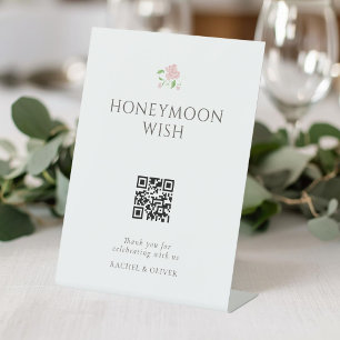 Signe De Table Blanc   Fond de mariage lune de miel floral dessus