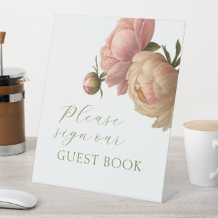 Signe De Table BLANCHE   Livre d'invité Mariage Rose Blush